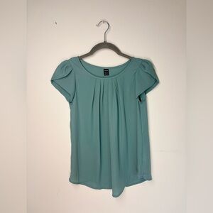 Teal Pleated Blouse